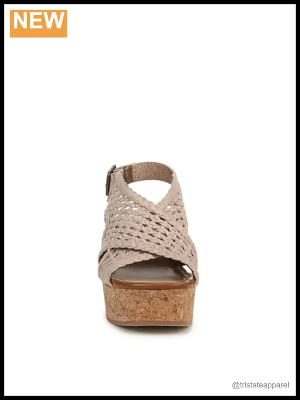 Women's Vegan Platform Wedge Sandal Slingback Ankle Strap Buckle